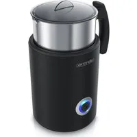 Arendo Milchaufschäumer 3in1 Induktion, warm & kalt Schaum, 400ml, Edelstahl, Latte Art, Milk, 500 W, spülmaschinengeeignet, Milch, Hafermilch, Kakao, Füllskala, Elektrisch