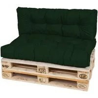 TexDeko Palettenkissen TexDeko Garden 2-TLG Palettenkissen-Set wasserabweisend gesteppt, 1x Palettenkissen (Sitzkissen) + 1x Rückenkissen, Premium Qualität
