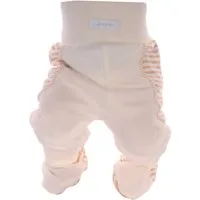 La Bortini Schlupfhose Erstlingshose mit Füßchen in Creme Babyhose Baby Hose aus Baumwolle, 44 50 56 62 68 74 80 86 neutral