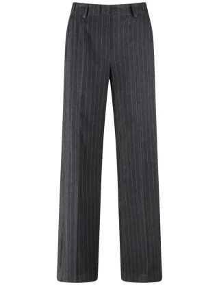 GERRY WEBER Collection - Nadelstreifenhose schwarz - Gr. - 36