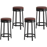 GarveeMore Barhocker Drehhocker,einfach zu montieren und zu reinigen, für Küche, Restaurant (4 St), (2/4er Set), 360°Drehbar, mit Fußstütze und PU-gepolsterte