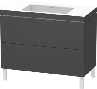 Duravit L-Cube c-bonded Set bodenstehend Graphit Matt 1000x480x698 mm - LC6938N4949 LC6938N4949