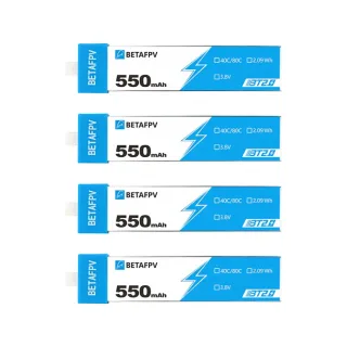 4PCS BETAFPV BT2.0 550mAh 1S 40C for BETAFPV Meteor75 Pro FPV Racing Drone