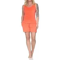 Normann Pyjama Normann Damen Frottee Schlafanzug Shorty – ideal auch als Homewear