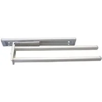 FACKELMANN Handtuchhalter ausziehbar, 2-armig Aluminium, Doppelhandtuchstange