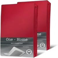One Home Spannbettlaken Jersey, Jersey, Gummizug: rundum, (2 Stück), Double Pack mit Rundumgummizug, weich