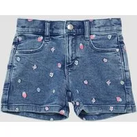 s.Oliver Jeansshorts Jeans-Hose Jeans-Shorts / Super High Rise / Wide Leg / All-over-Stickerei