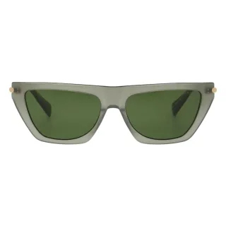 AllSaints - "Minka" Katzenauge-Sonnenbrille für Herren/Damen Unisex (Grau/Khaki)
