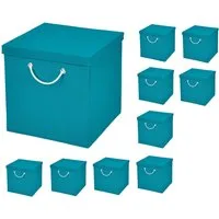 StickandShine Faltbox 10 Stück 30x30 cm perfekt für KALLAX – 19 trendige Farben zur Auswahl