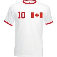 Youth Designz T-Shirt Kanada Herren Shirt im Fußball Trikot Look mit trendigem Frontprint
