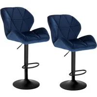 Woltu Barhocker (Set, 2 St), Tresenhocker Designer Hocker mit Rückenlehne