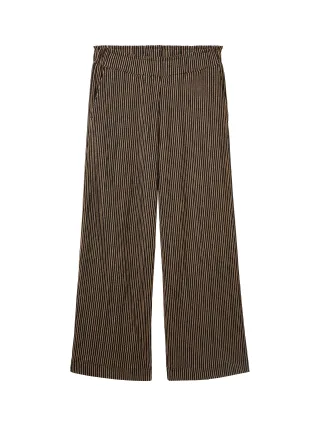 Denim Tom Tailor - Fließende Culotte Hose black beige stripe - Gr. - S