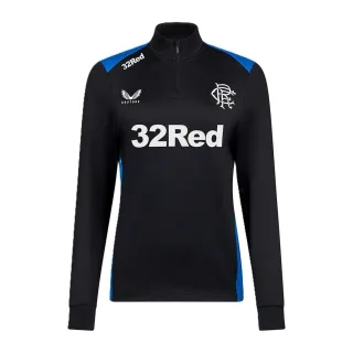 Castore - Fleece-Oberteil für Damen, mit kurzem Reißverschluss, Training, Langärmlig (Erbsenmantel Marienblau)