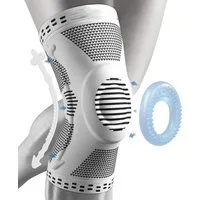LA CUTE Kniebandage Kniebandage mit Gel-Pad & Stabilisation Sport, Gelenkschutz, Meniskus (Einzelne Kniebandage mit Gel-Polsterung und Gelenk-Stabilisatoren, Kompressions-Kniebandage für Sport, Training, Arthritis & Verletzungen), Kniebandage mit Gel