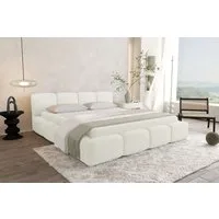99rooms Polsterbett Livia (Schlafzimmerbett, Polsterbett), 120–200x200 cm, Velours VINCI, mit Lattenrost & Bettkasten