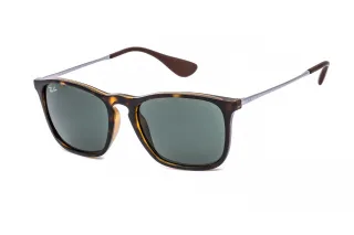 Lunettes De Soleil Ray-Ban Chris 4187 710/71 Tortue & Gunmetal Vert