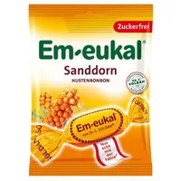 Em-eukal Süßigkeit, Em eukal Sanddorn Hustenbonbons fruchtig frisch zuckerfrei 75g