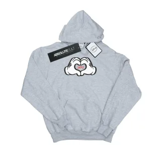 Disney - "Mickey Mouse Loves You" Kapuzenpullover für Mädchen (Grau)