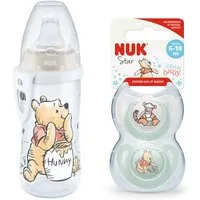 NUK Babyflasche NUK Disney Babytrinklernflasche/Active Cup 12M+ Schnuller 6-18