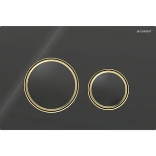 Geberit Betätigungsplatte Sigma21, für 2-Mengen-Spülung Messing, schwarz, 115652SJ1 115652SJ1