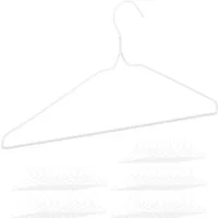 relaxdays Kleiderbügel 200 x Drahtbügel weiß, (200-teiliges Kleiderbügelset, 200-tlg)