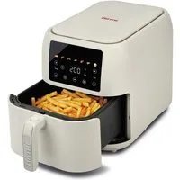 Girmi Heißluftfritteuse FG9201 Ecofrit Deep FG92 8 Liter, 7 Programme, Antihaftbeschichtung, 1700 W, Digitaldisplay, Rezeptbuch, Sicherheitstaste, XXL-Kapazität