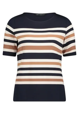 Betty Barclay - Basic Shirt Dark Blue/Brown - Gr. - 44