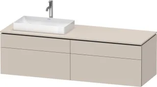 Duravit L-Cube Konsolenwaschtischunterbau wandhängend Taupe Matt 1620x550x482 mm - LC4871L91910000 LC4871L91910000