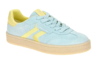 Tamaris 1-23723-44 88A Damenschuhe Plateau Sneakers light blue Velourleder Mix