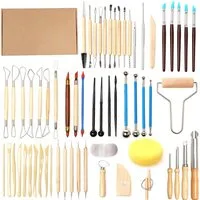 OSTWOLKE Modellierwerkzeug 61 Stück Töpferwerkzeug Set Töpferset zum Modellieren DIY Töpfer Tools, (1 St)
