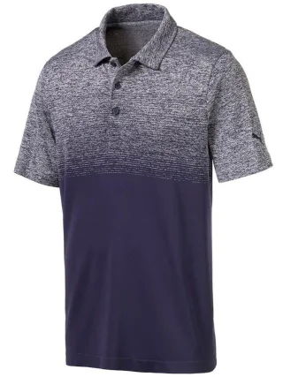 Puma Evoknit Ombre Navy Performance Fit Herren Golf Polo Shirt 595106 03