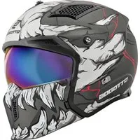 Bogotto Motorradhelm Radic Skulash 22.06 Helm, herausnehmbares Innenfutter,integriertes Sonnenvisier