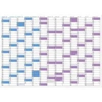 LYSCO Wandkalender Schuljahreskalender Schulkalender DIN B1 / DIN A1 - 2026/2027, Lehrerkalender Schulplaner, 13 Monate August 2026 bis August 2027, Querformat, gerollt versendet