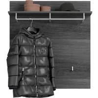 Home affaire Garderobenpaneel SIENA, Breite 90 cm, 3 Haken, 1 Kleiderstange, 1 Ablageboden (1 St), Paneel, Wandbpaneel, Garderobe, Wandgarderobe