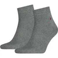 Tommy Hilfiger Kurzsocken TH MEN QUARTER (2 Paar) weicher, elastischer Rippenbund, klassisches Tommy Hilfiger Logo