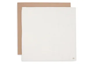 Jollein Spucktuch Hydrophill 115x115cm Biscuit/Ivory, 2-Pack
