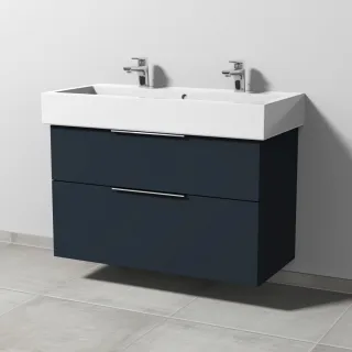Sanipa 3way Waschtischunterbau zu Duravit Vero Waschtisch mit 2 Auszügen, Marine-Matt UP7191R