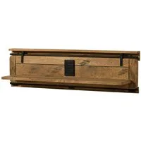 Massivmoebel24 Wandregal RAILWAY, 1-tlg., Mango 140x25x38 natur lackiert RAILWAY #189