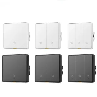 Tuya Zigbe 1/2/3 Gang Smart Wall Light Button Switch with 6M Radar Human Motion Detection Alarm Sensor No/Need Neutral W