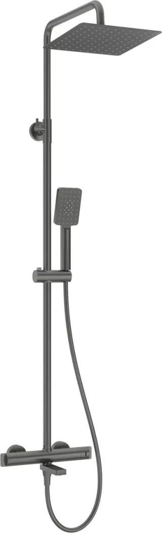 Neuesbad Duschsystem mit Thermostat Wannenarmatur, Oberfläche: Titanium NB1DENAC_D1HT1