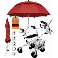 FabaCare Rollator Regenschirm mit Halterung für Rollatoren, Schirm für Gehwagen