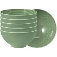 Seltmann Weiden Schüssel Seltmann Weiden Beat Salbeigrün Schüssel 15,5 cm 6er Set, Porzellan, (Set)
