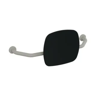 Hewi 801 Rückenstütze 801.51B917395 Wandabstand 150mm, matt, Lehne tiefschwarz, felsgrau