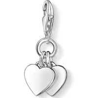 THOMAS SABO Charm-Einhänger Zwei Herzen
