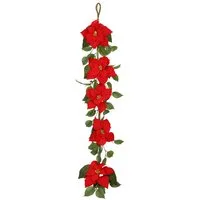 Kunstgirlande Poinsettiaranke, I.GE.A., Höhe 115 cm, Weihnachtsgirlande Girlande Christstern Weihnachtsdeko Weihnachtsstern