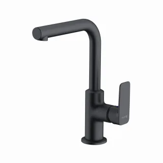 Kludi PURE & STYLE WT-EHM m. seitl o. Ablaufgarnitur schwarzmatt, 400243975 400243975