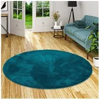 Pergamon Hochflor-Teppich Hochflor Super Soft Teppich Silky Rund, Rund, Höhe: 30 mm