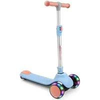 OUNUO Dreiradscooter Kinder Scooter mit höhenverstellbarem Lenker und LED-Rädern, faltbarer
