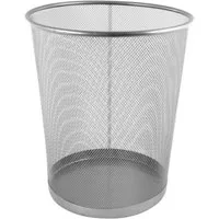 Stylex Schreibwaren Papierkorb Papierkorb / Durchmesser: ca. 29,5cm / Höhe: 34cm / Farbe: silber