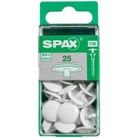 SPAX Abdeckkappe Spax Abdeckkappen weiß zum stecken (stift) - 25